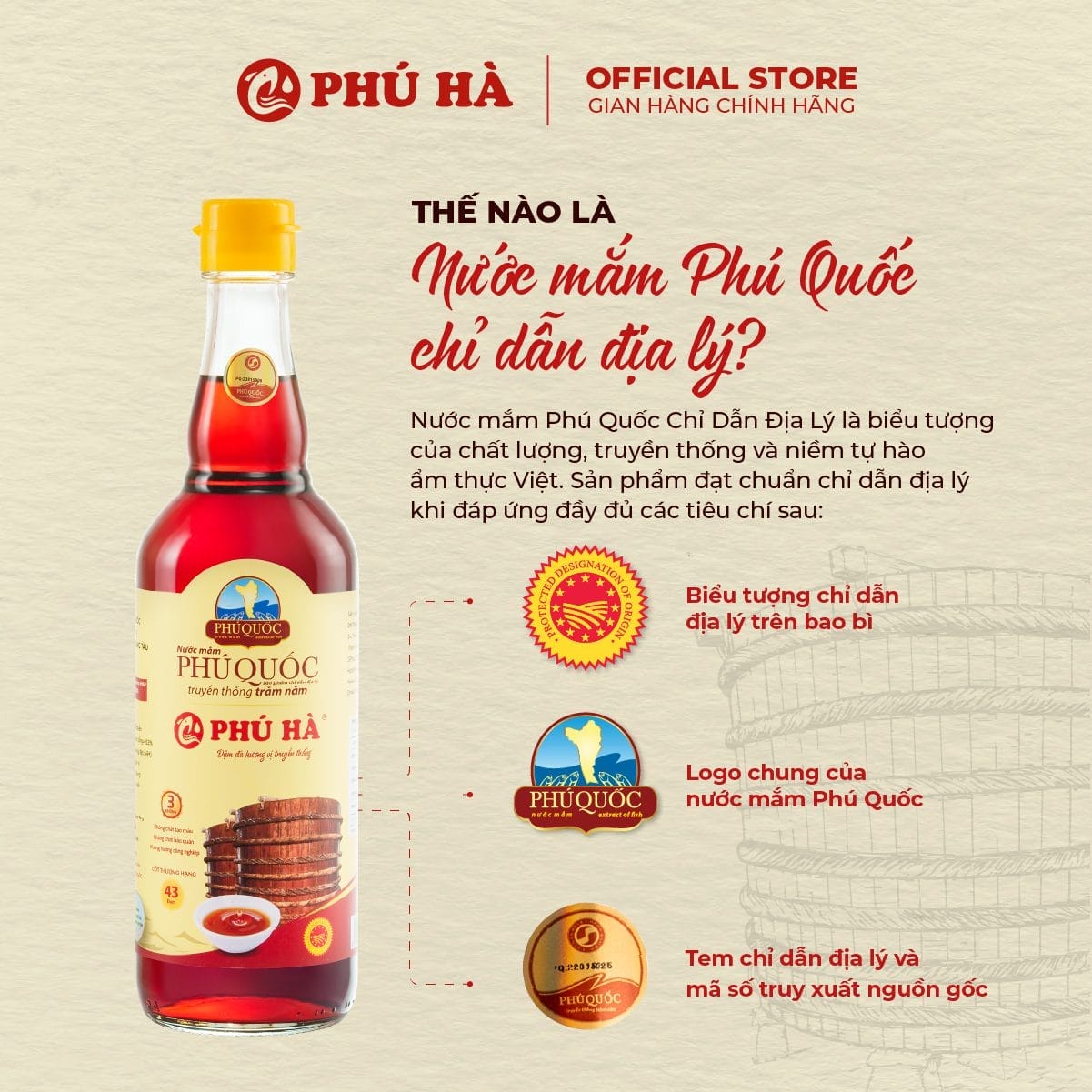 Nước mắm Phú Quốc Phú Hà 40 độ đạm (Hộp 2 chai 510ml) - Ảnh 4