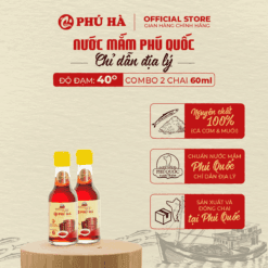Nước mắm Phú Quốc Phú Hà 40 độ đạm (Combo 2 chai 60ml)