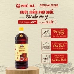 Nước mắm Phú Quốc Phú Hà 40 độ đạm (1 Chai 1 Lít)