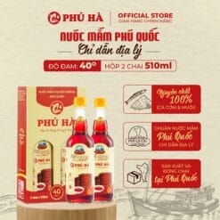 Nước mắm Phú Quốc Phú Hà 40 độ đạm (Hộp 2 chai 510ml)