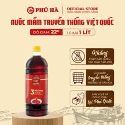 Nước mắm truyền thống Việt Quốc Phú Hà 22 độ đạm (1 Chai 1 Lít)