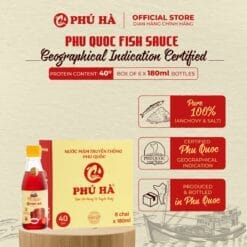 Phu Ha Phu Quoc Fish Sauce 40°N (1 Box of 6 x 180ml Bottles)
