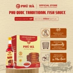 Phu Ha Traditional Phu Quoc Fish Sauce 43°N (1 Box of 6 x 510ml Bottles)