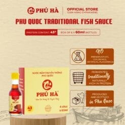 Phu Ha Traditional  Phu Quoc Fish Sauce 43°N (1 Box of 6 x 60ml Bottles)